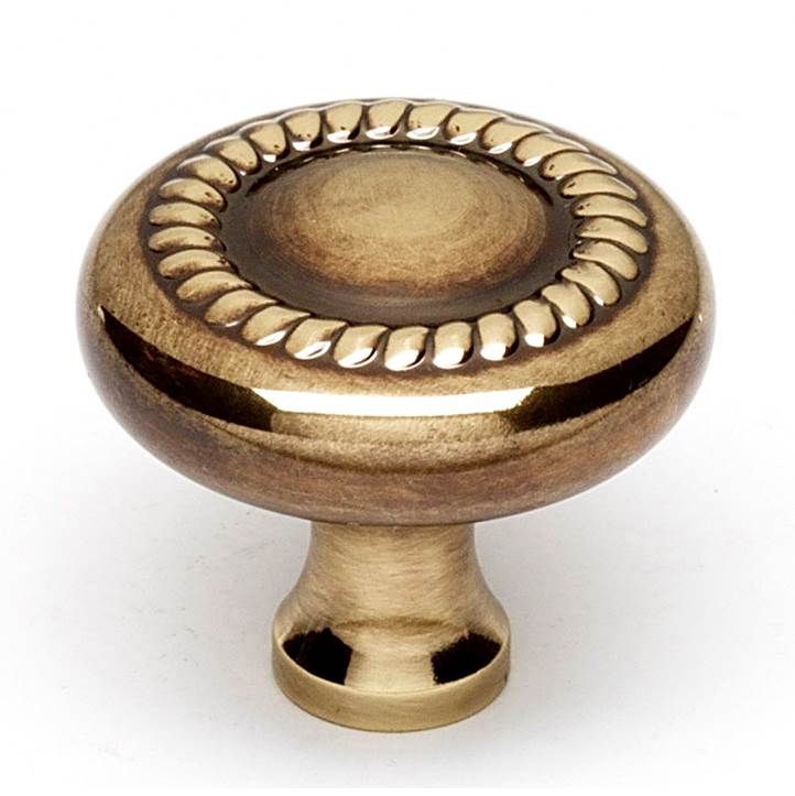 Rope 1-1/4" Knob w/Polished Antique Finish