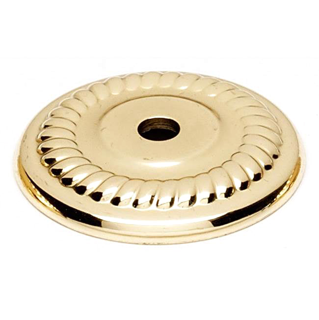 Rope 1" Rosette w/Polished Brass Finish