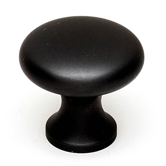 Traditional 1" Knob w/Matte Black Finish