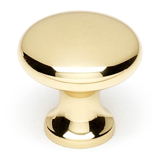 Traditional 1" Knob w/Polished Brass Finish