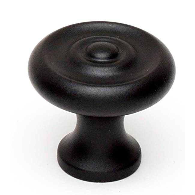 Traditional 1" Knob w/Matte Black Finish