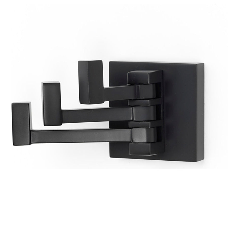 Contemporary II Swivel Robe Hook in Matte Black
