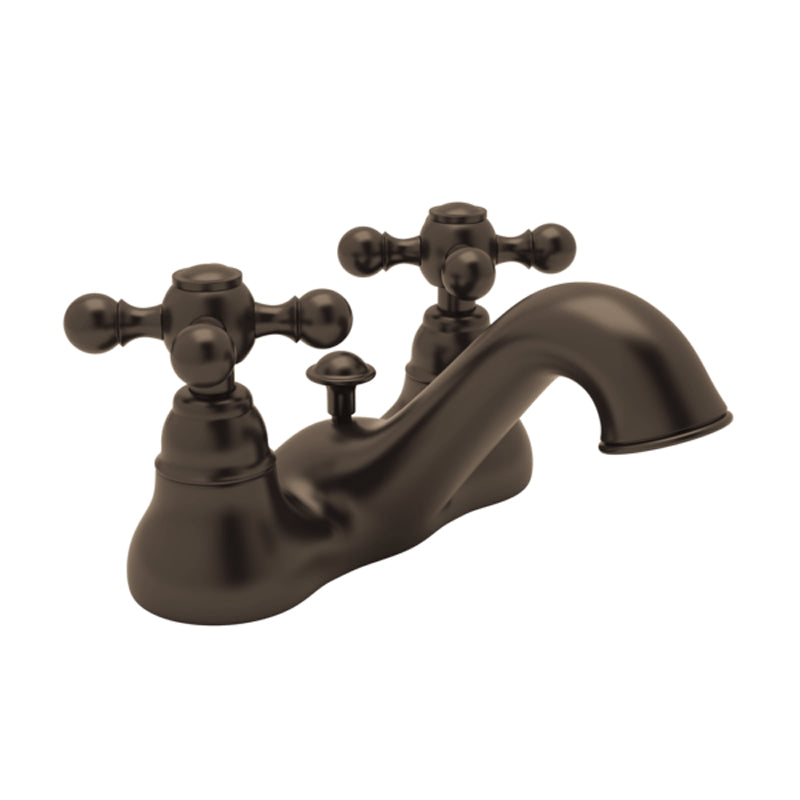 Country Arcana 4" Center Basin Mixer in Brass w/Cross Levers