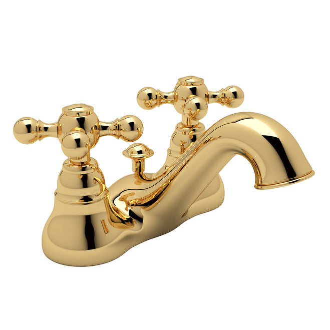 Arcana Centerset Lav Fct in Inca Brass w/Cross Handles
