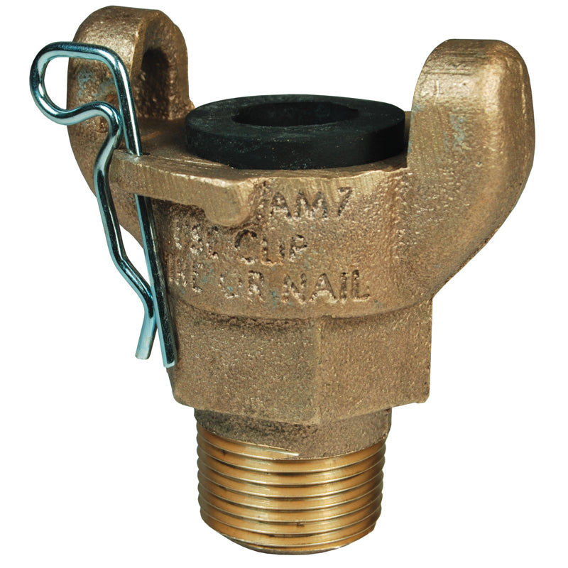 COUPLING 3/4 BRASS MNPT END AB7 AIR KING UNIVERSAL W/CLIP
