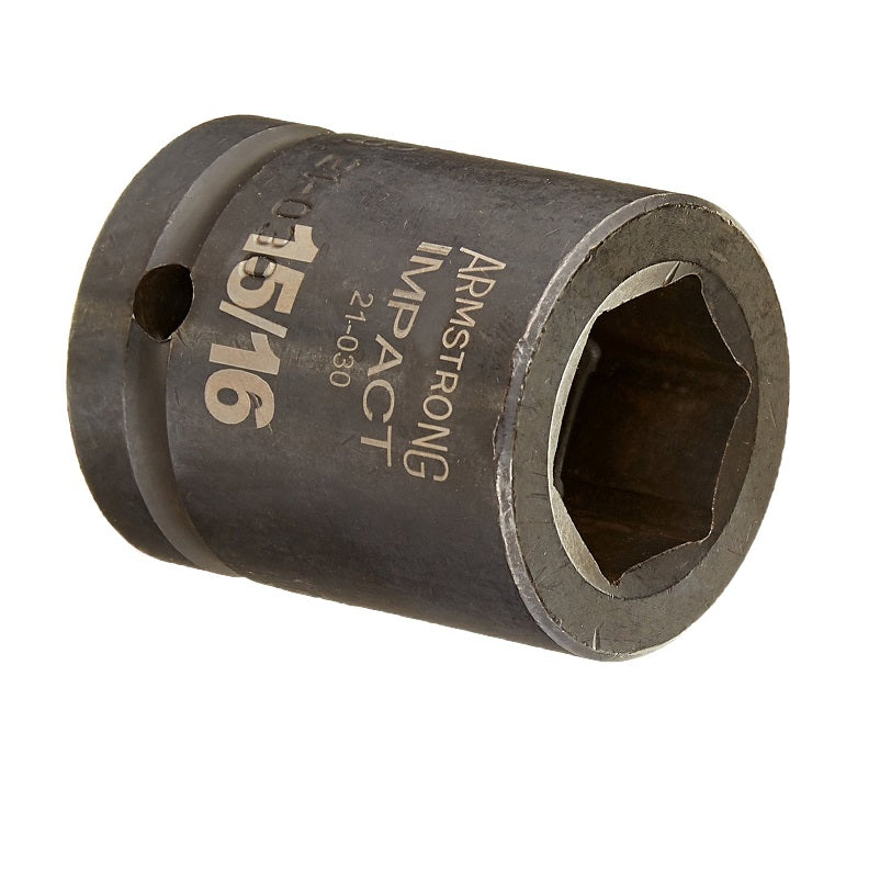 Socket 15/16" 3/4" Drive 6 Point Black Impact