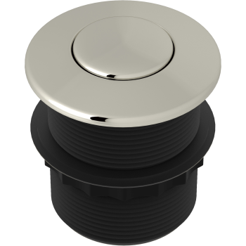 Waste Disposal Air Activated Switch Button in Polished Nickel