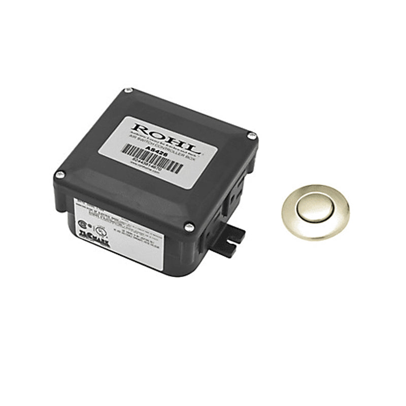 Air Activated Switch Button w/Control Box in Polished Nickel