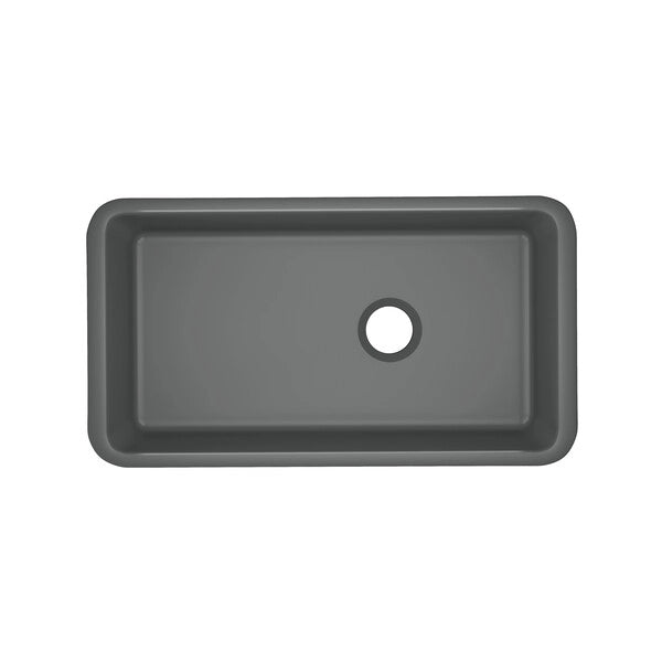 Allia 34-1/2x18-31/32x10-25/32" Fireclay Kitchen Sink in Grey