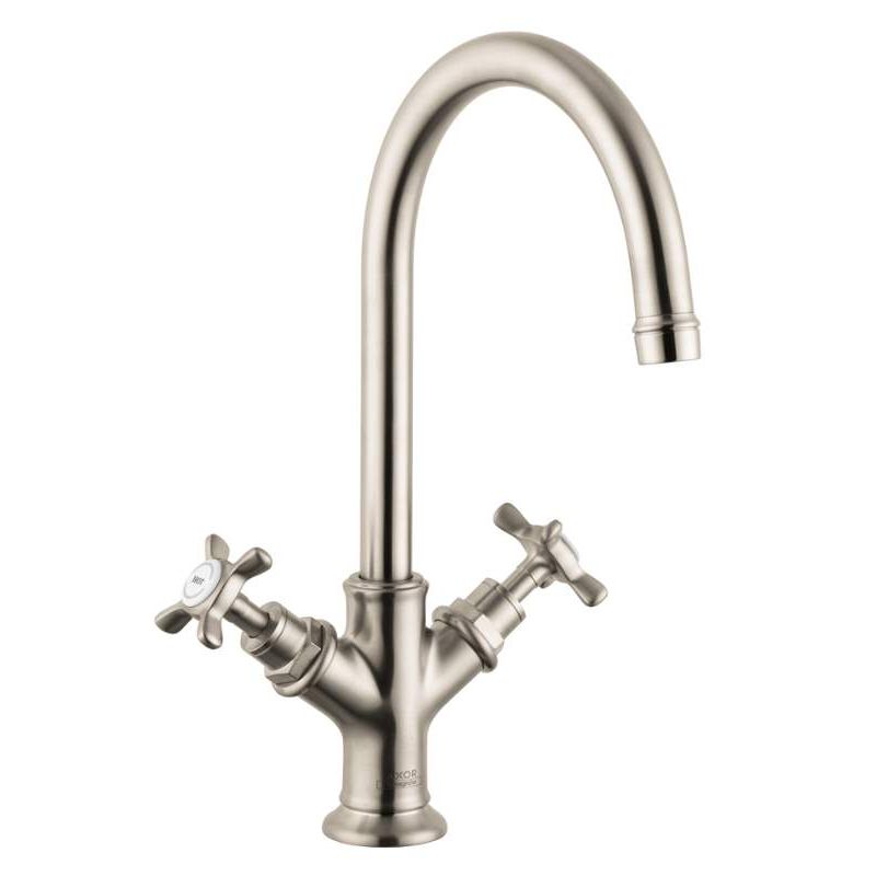 Axor Montreux 160 1-Hole Lav Faucet w/Drn in Brushed Nickel, 1.2 gpm