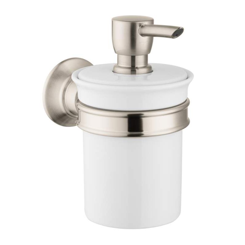 Axor Montreux Liquid Soap Dispenser w/Holder in Brushed Nickel
