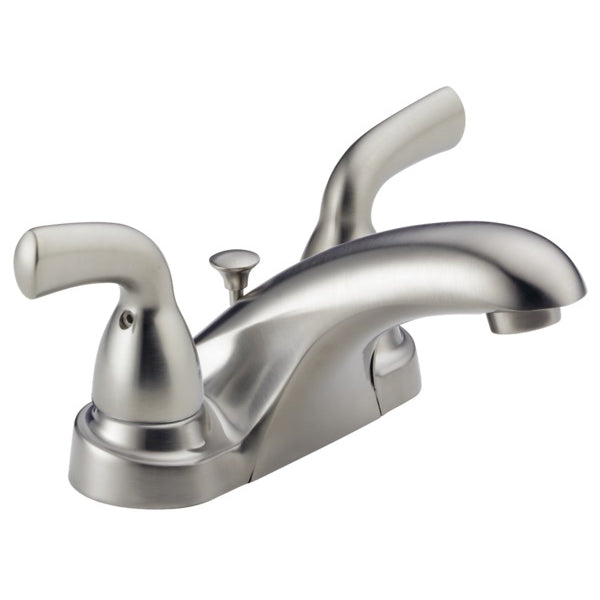 Foundations 4" Centerset Lav Fct in Stainless w/2 Lever Handles
