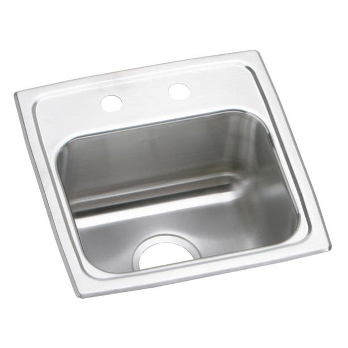 Lustertone Classic 15x15x7-1/8" SS 1-Bowl Bar Sink w/1 Hole