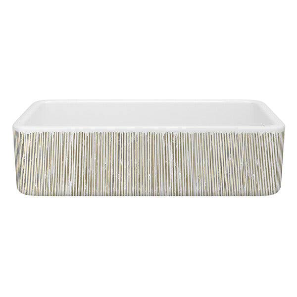 Shaws Original 36x18x10" Kitchen Sink in Gold Lines