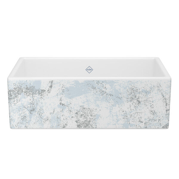 Shaws Classic 33x18x11-3/16" Kitchen Sink in Blue/Silver Patina