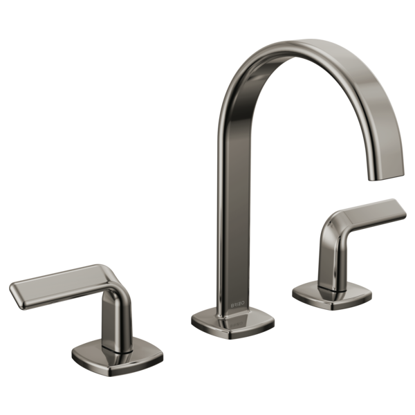 Allaria Widespread Arc Spout Lav Faucet, No Hdl in Black Onyx
