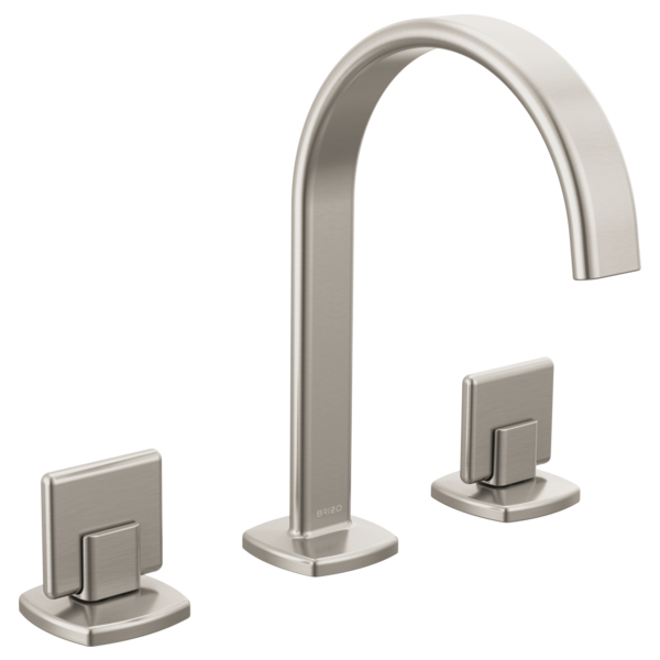Allaria Widespread Arc Spout Lav Faucet, No Hdl in Luxe Nickel