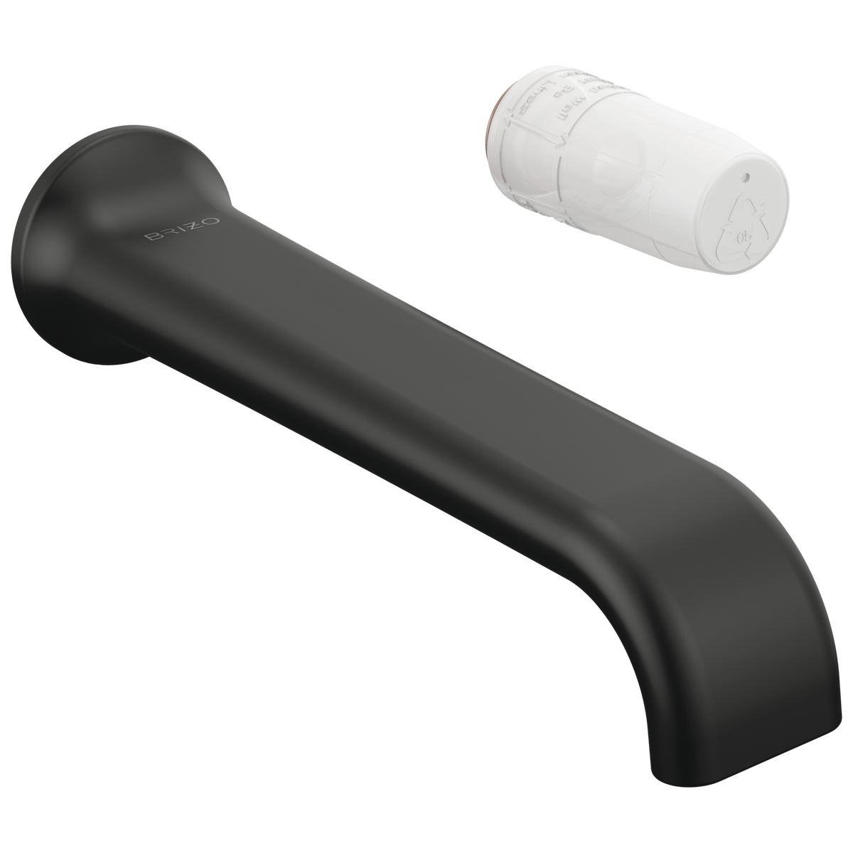 Brizo Allaria Wall Mount Lav Faucet, No Hdl in Matte Black
