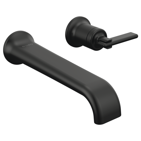 Brizo Allaria Wall Mount Lav Faucet, No Hdl in Matte Black