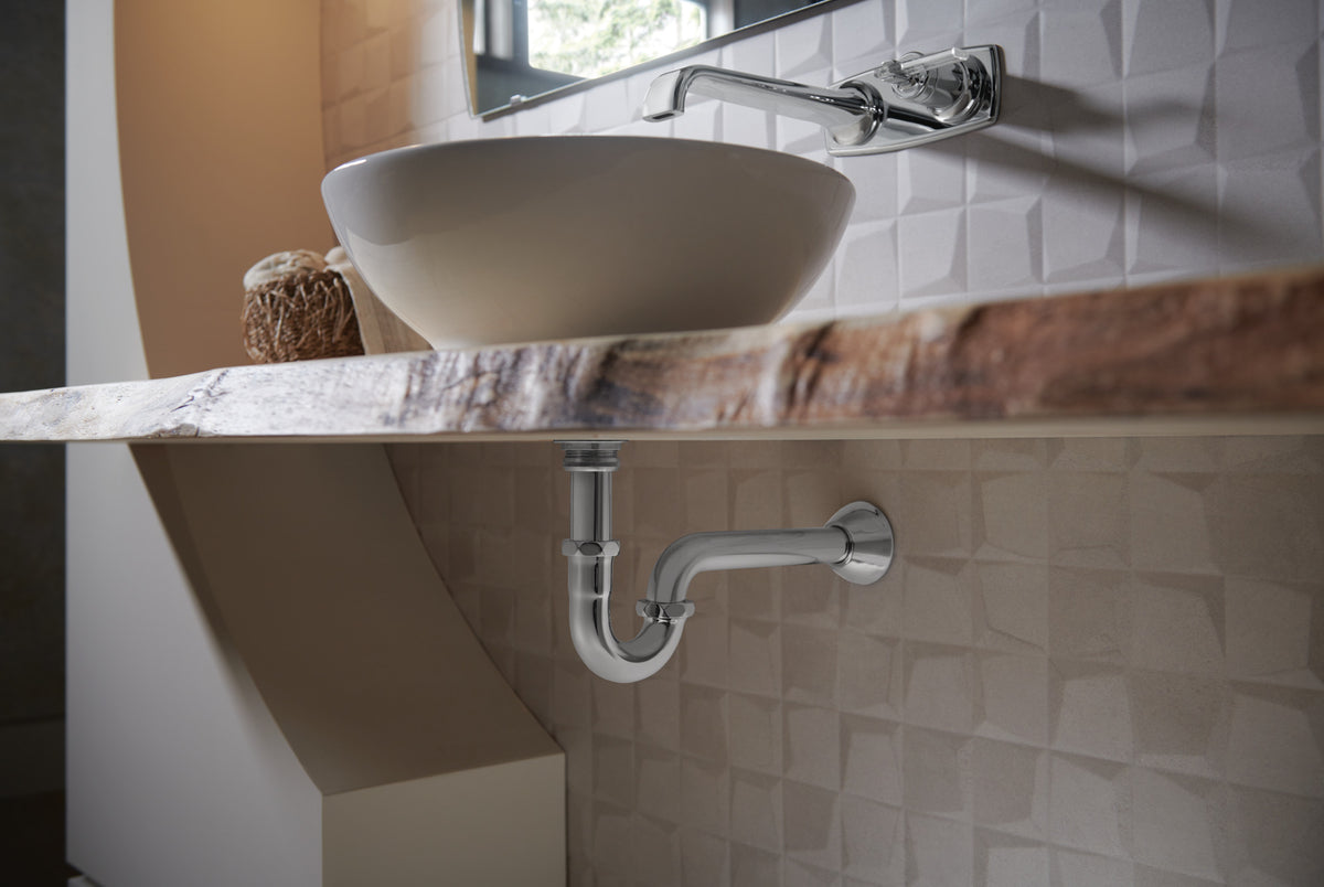 Brizo Allaria Wall Mount Lav Faucet, No Hdl in Chrome