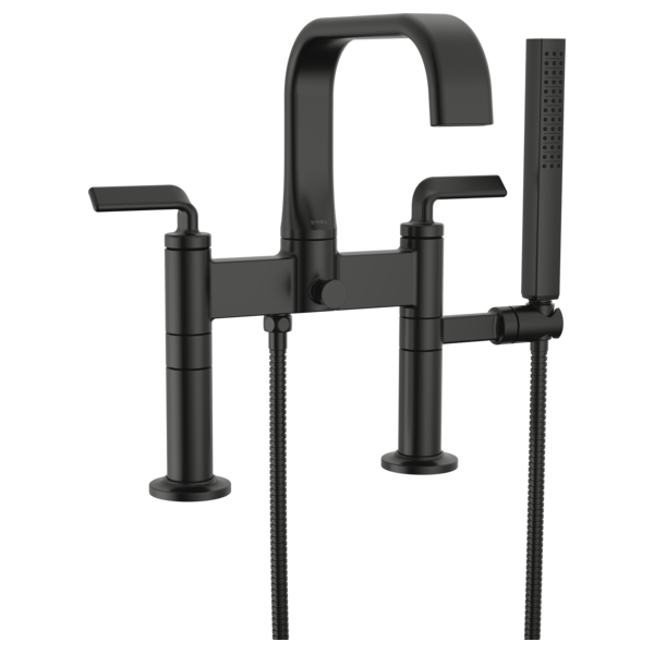 Allaria Tub Filler Trim Kit w/Twist Lever Hdls in Matte Black