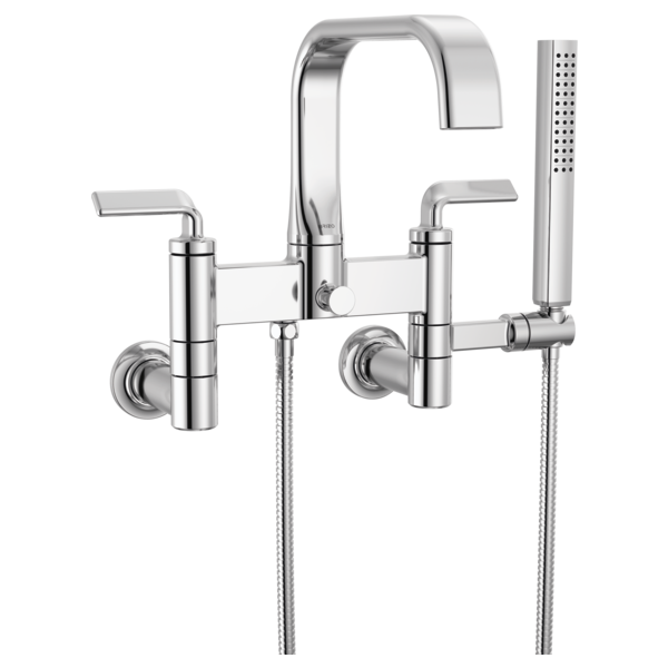 Allaria Tub Filler Trim Kit w/Twist Lever Hdls in Chrome