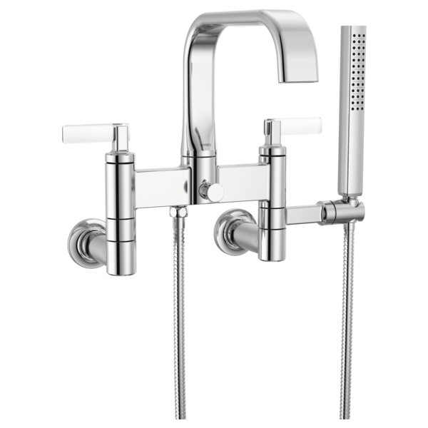 Allaria Tub Filler Trim Kit w/Lever Hdls in Chrome/Clear Acrylic