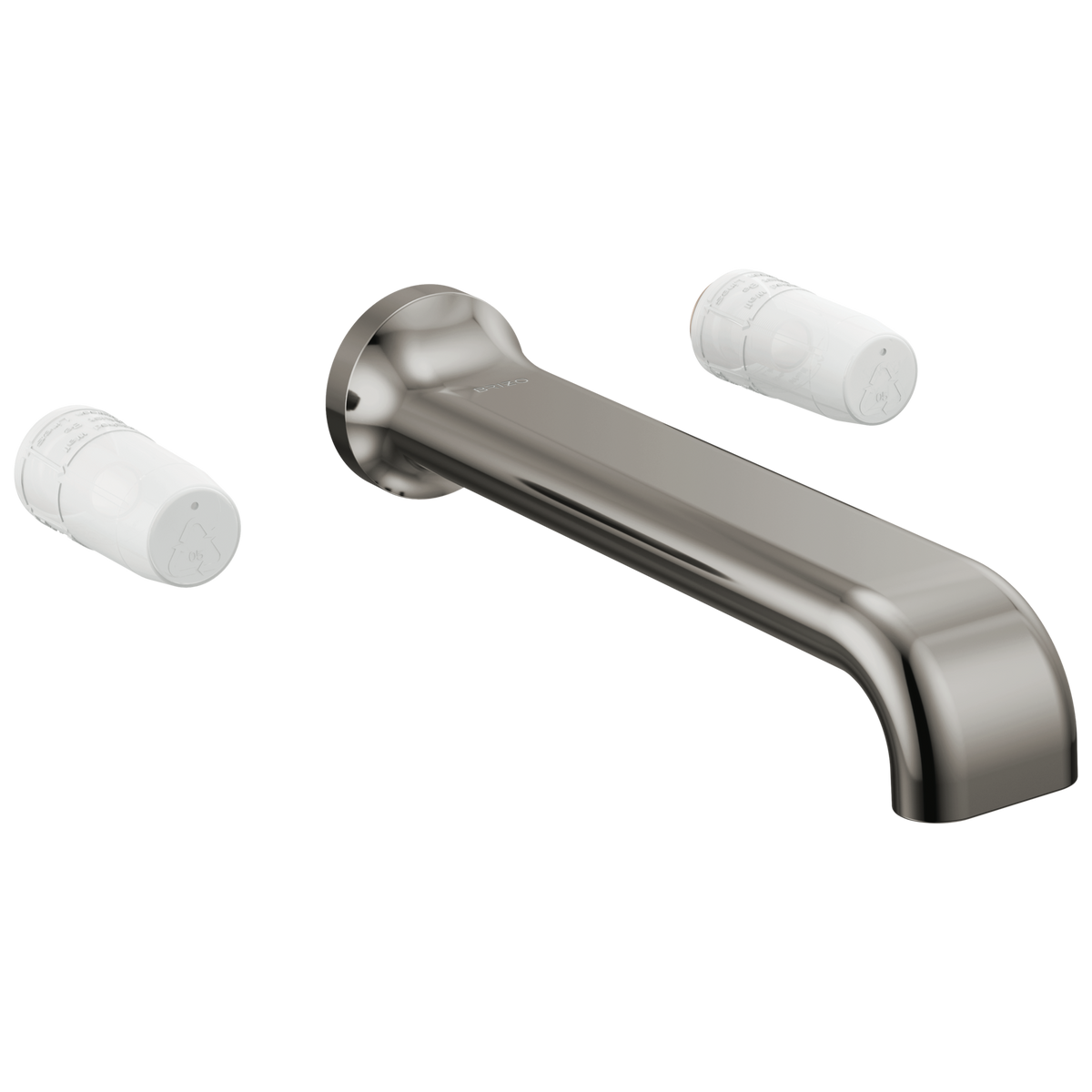 Allaria Wall Mount Tub Filler Trim Only, No Hdls in Black Onyx