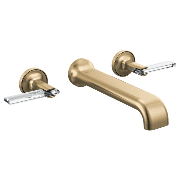 Allaria Wall Mount Tub Filler Trim Only, No Hdls in Luxe Gold