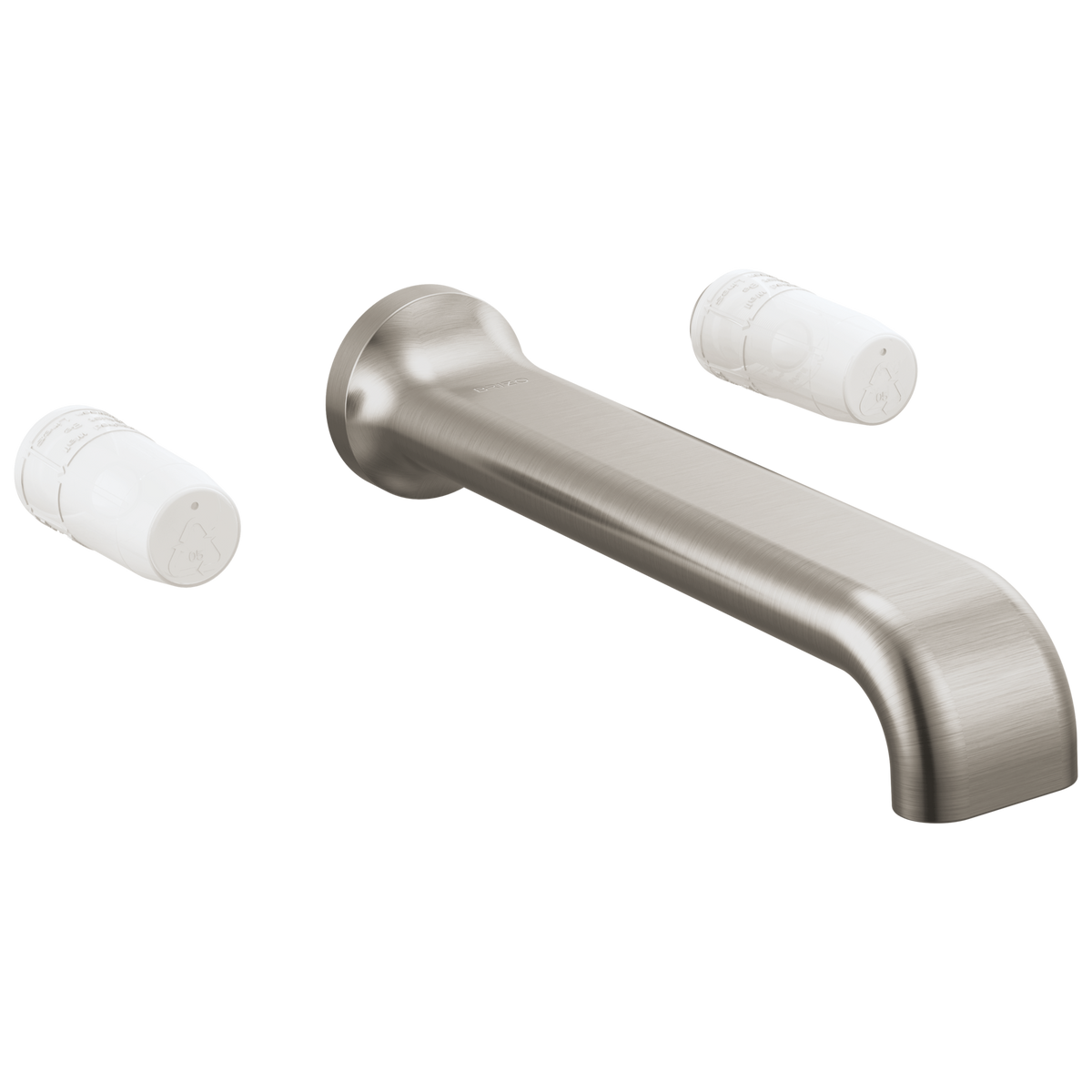 Allaria Wall Mount Tub Filler Trim Only, No Hdls in Luxe Nickel