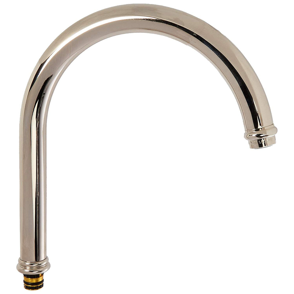 Kitchen Bridge Faucet C-Spout in Polished Nickel