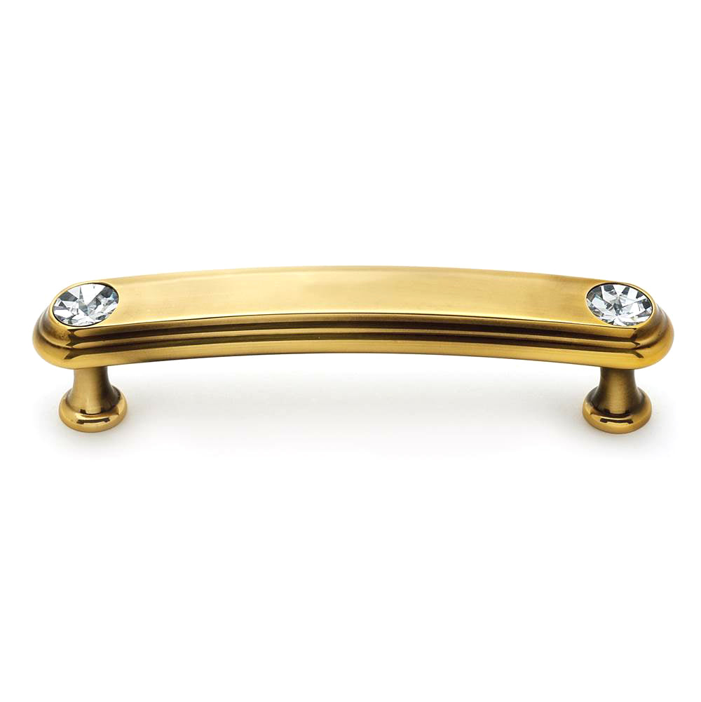 Crystal 3-1/2" Pull in Polished Antique