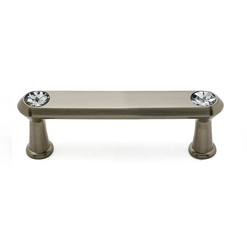 Crystal 3" Pull w/Satin Nickel Finish