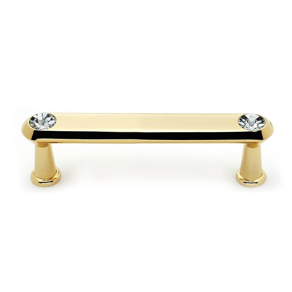 Crystal 3-1/2" Pull w/Gold Finish