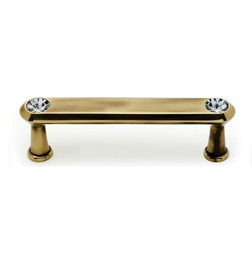 Crystal 3-1/2" Pull w/Polished Antique Finish