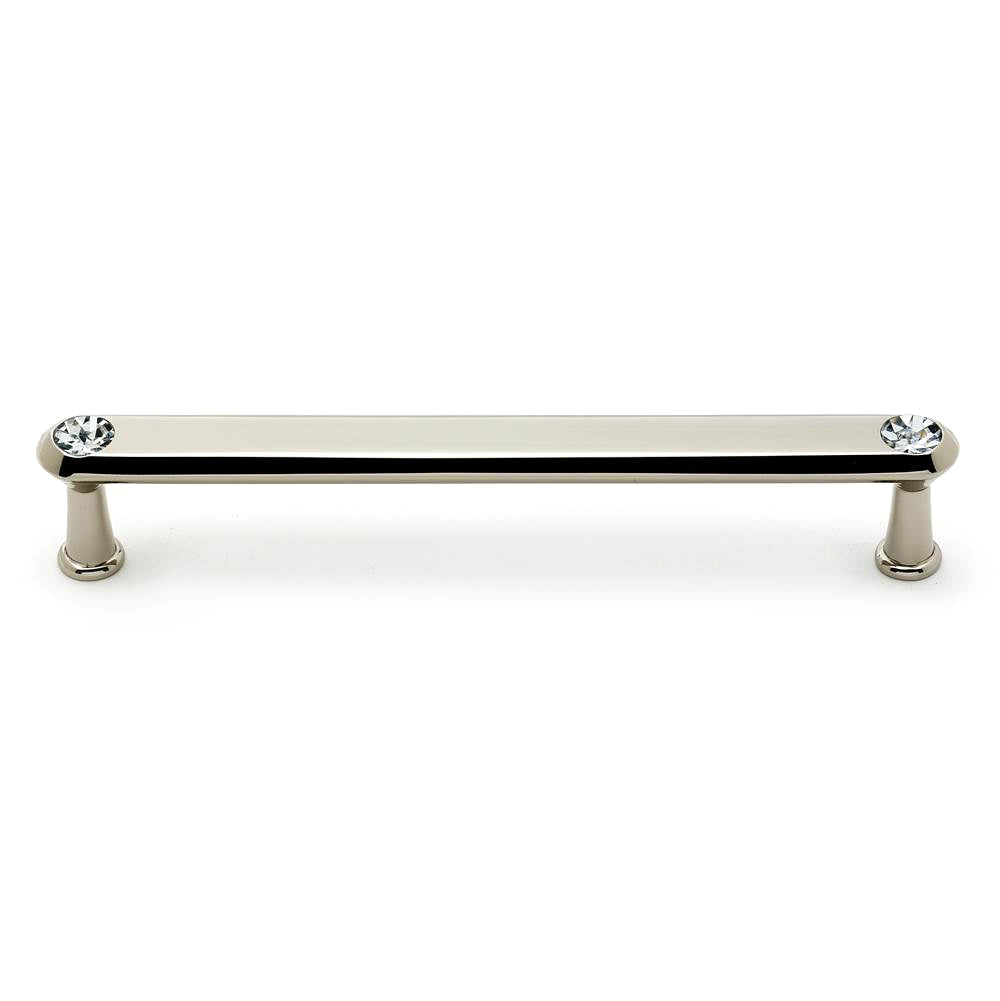 Crystal 6" Pull w/Polished Nickel Finish