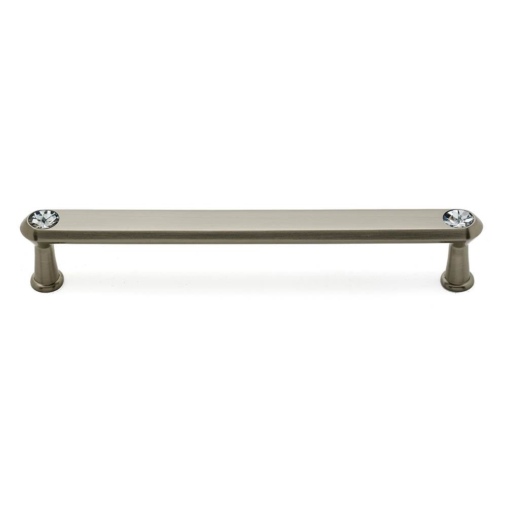 Crystal 6" Pull w/Satin Nickel Finish