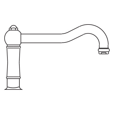 Country Kitchen 11" Column Spout in Polished Nickel