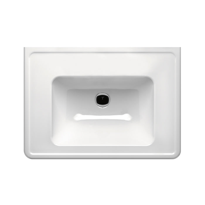 Canova Royale 75 29.53x19.69x9.05 Single Bowl Bath Washbasin White