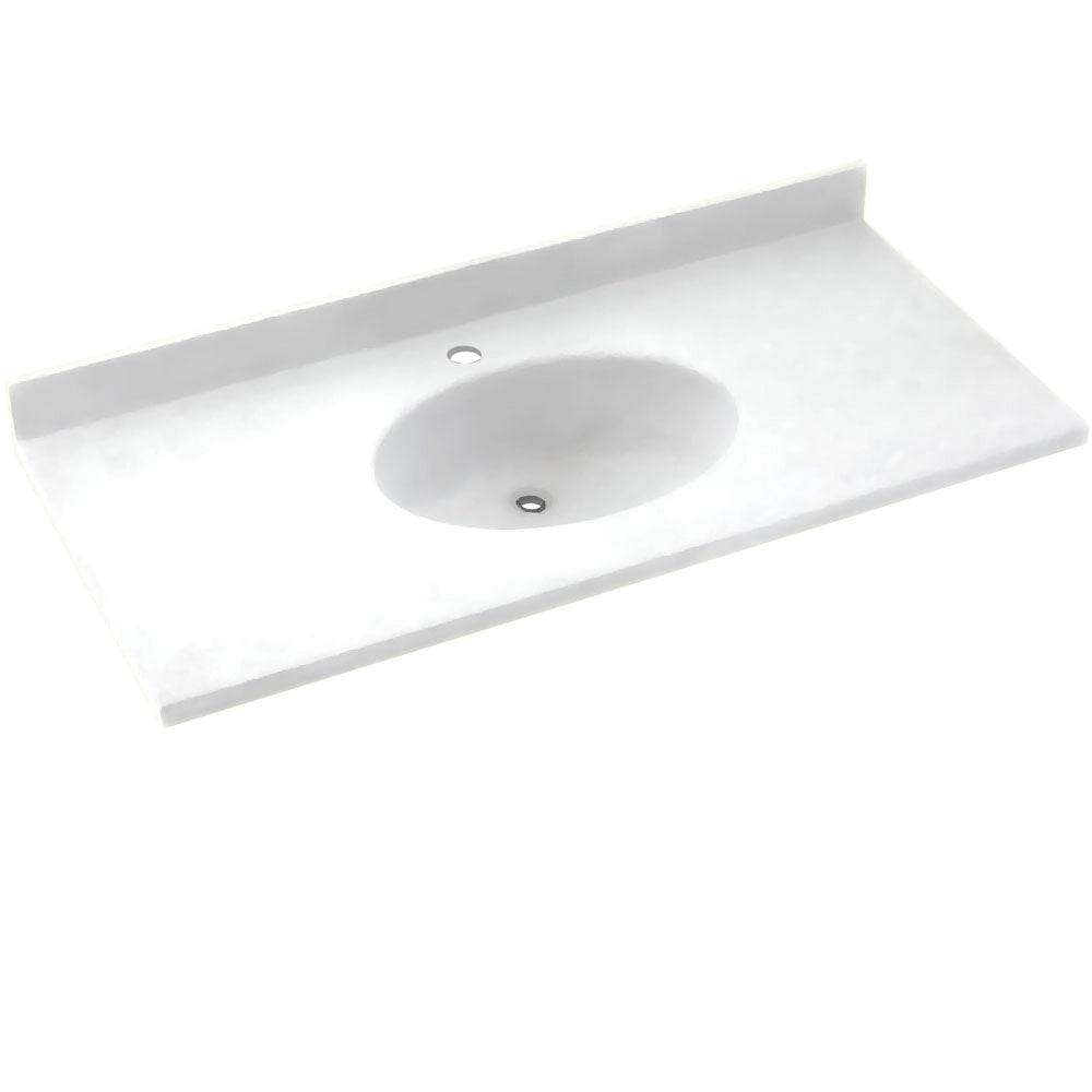 Chesapeake 25x22-1/2" Single Bowl Vanity Top in White