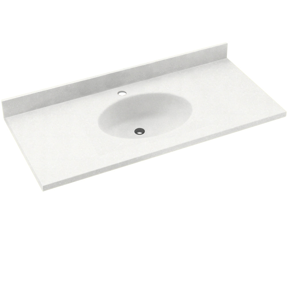 Chesapeake 25x22-1/2" Single Bowl Vanity Top in Tahiti White