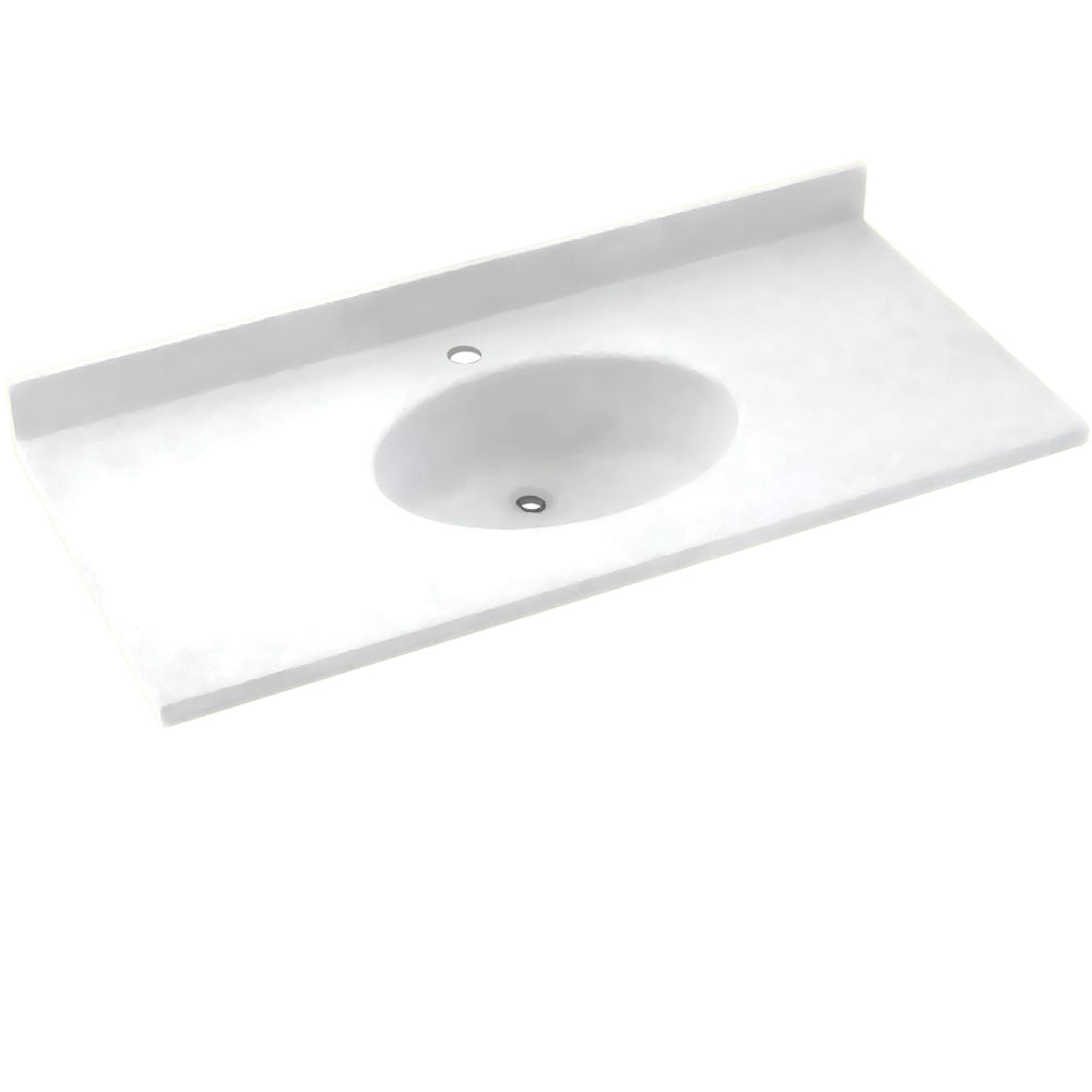 Chesapeake 37x22-1/2" Single Bowl Vanity Top in White
