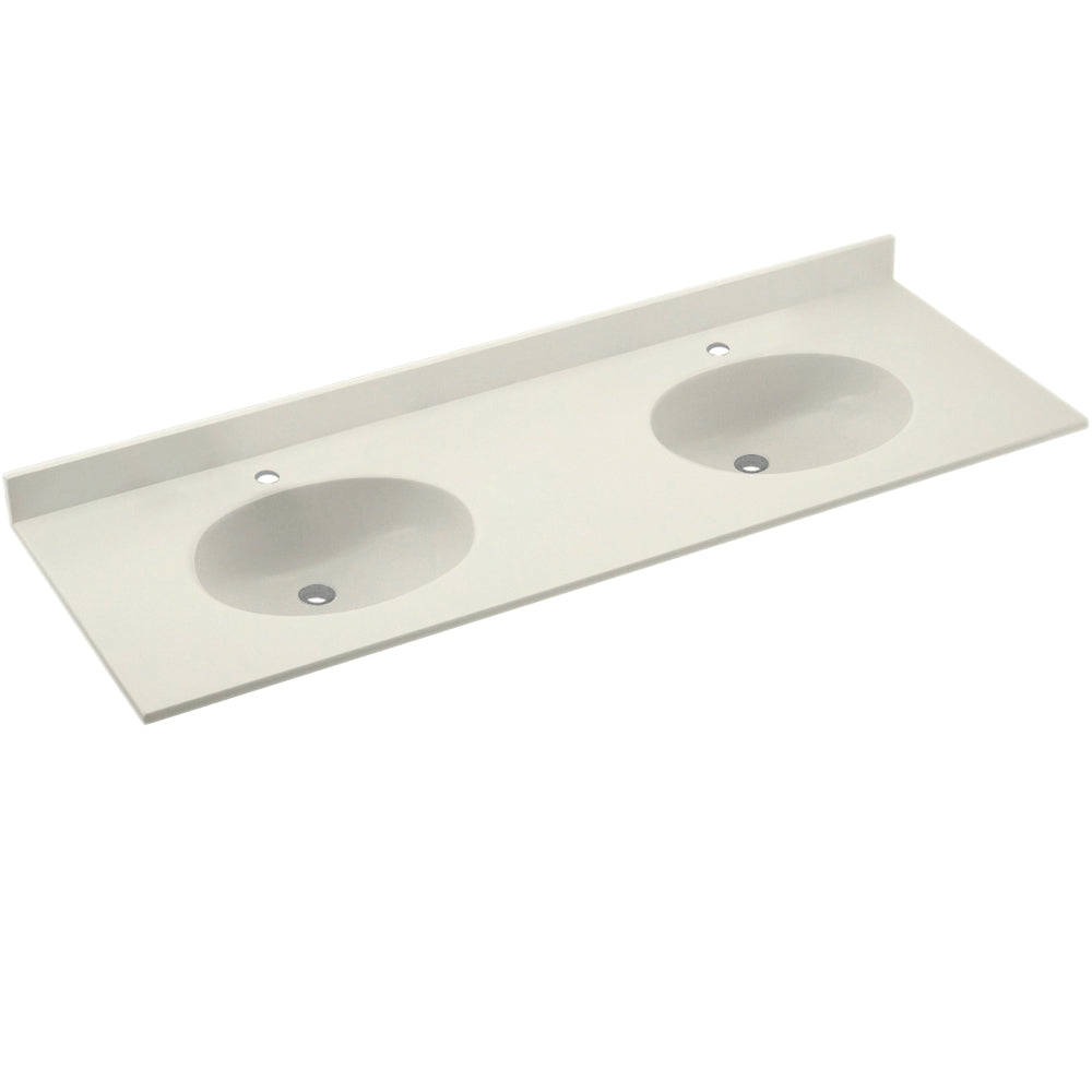 Chesapeake 73x22-1/2" Double Bowl Vanity Top in Bisque
