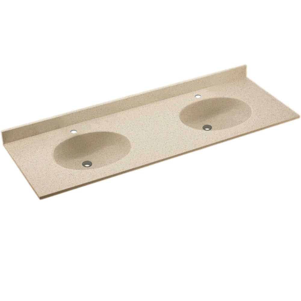 Chesapeake 73x22-1/2" Double Bowl Vanity Top in Bermuda Sand