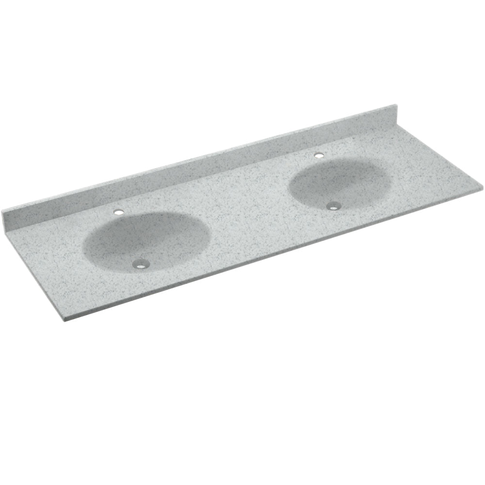 Chesapeake 73x22-1/2" Double Bowl Vanity Top in Tahiti Gray