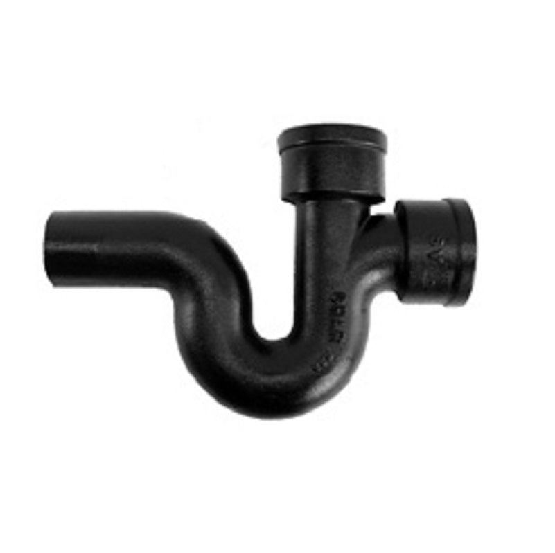 RUNNING TRAP 4 CAST IRON SERVICE WEIGHT W/SINGLE HUB VENT SV-174