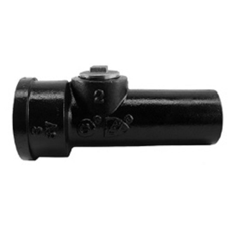 TEE 3 CAST IRON SOIL SERVICE WEIGHT CLEANOUT W/PLUG HXSPXF SV-80 TAP SIZE 2" IPS