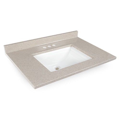 Kinsey 31x22" Vanity Top w/Rect Bowl & 4" Centers in Midnight Chrome