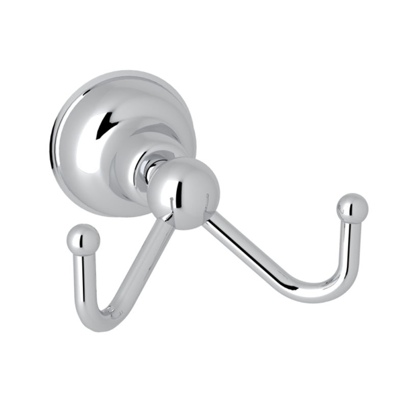Cisal Double Robe Hook in Polished Chrome