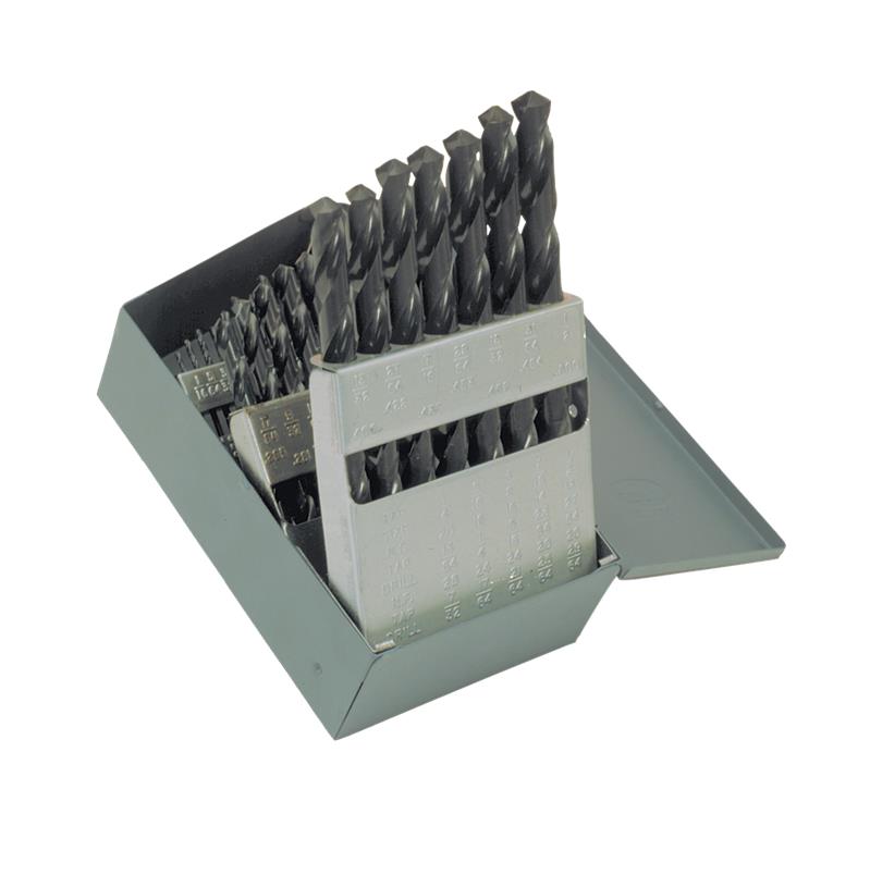 DRILL SET 29PC BLK 150 57714 1/16 > 1/2 X 64THS - WITH CASE